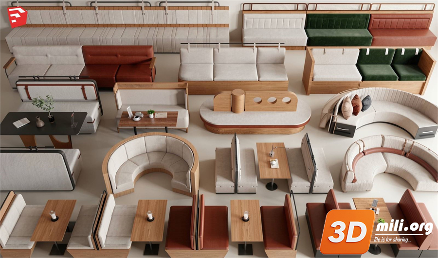 Cafe Furniture Skp Files 